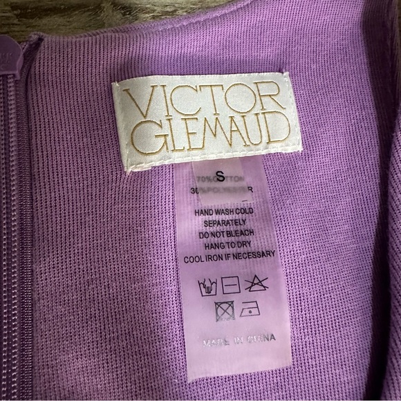 Victor Glemaud Plunge Neckline Jumpsuit SZ Small Lilac Wide Leg $250 Retail READ - Picture 2 of 12